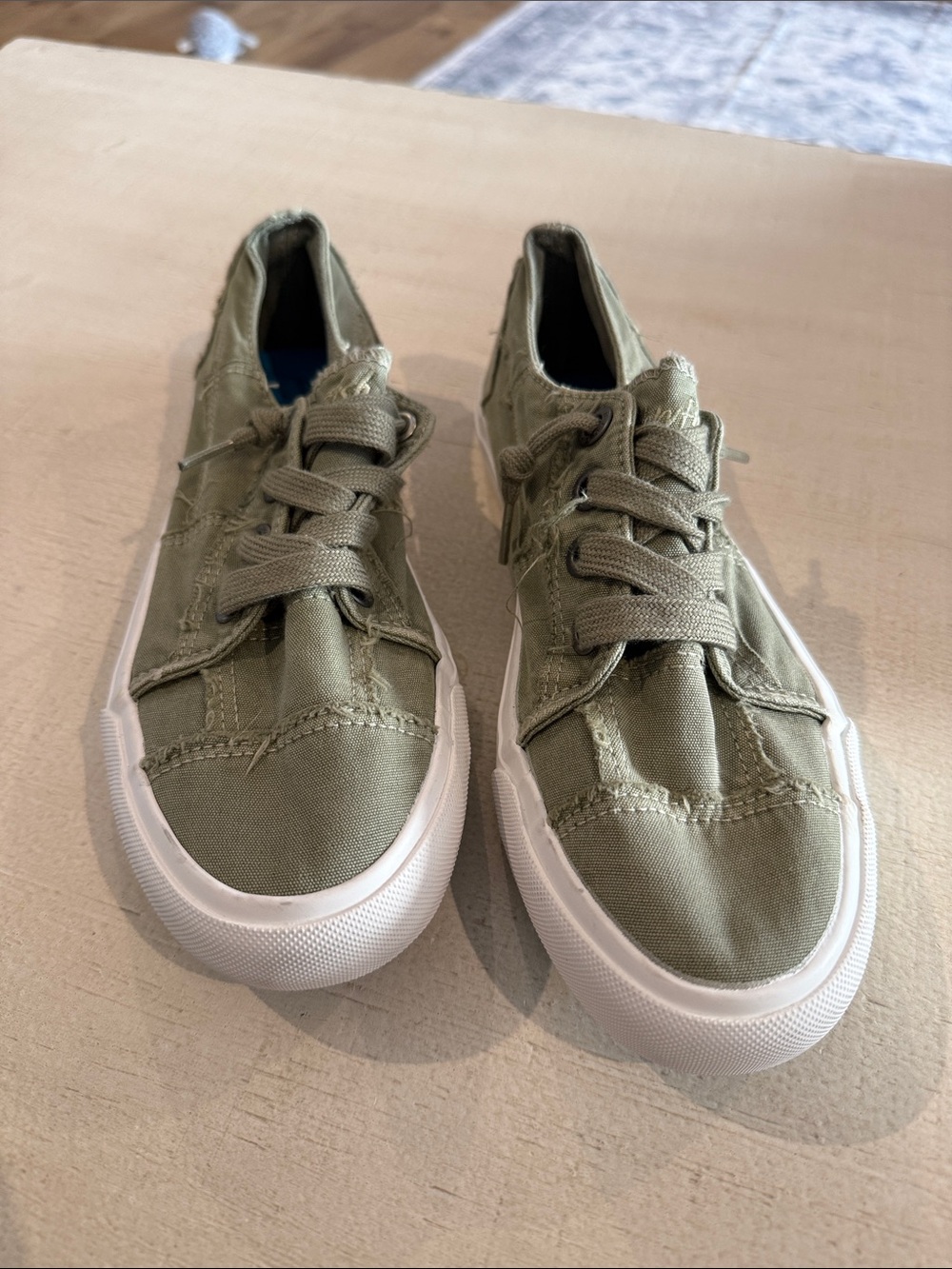 Blowfish Olive Canvas Low-Top Sneakers